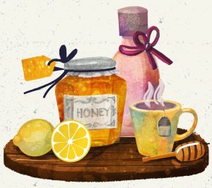 honey and cinnamon benefits illustration
