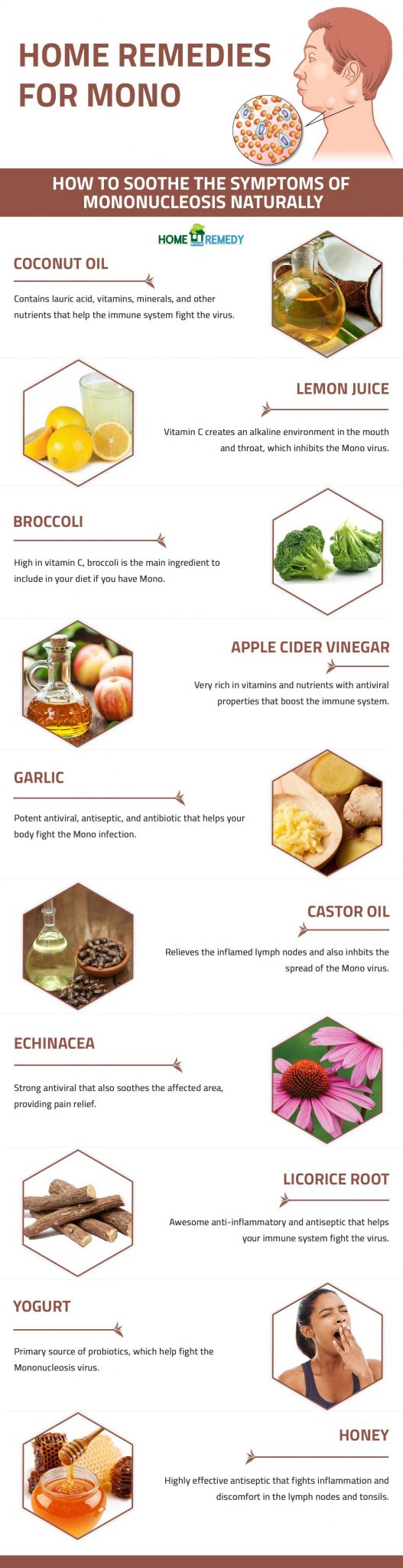 home remedies for mono infographic